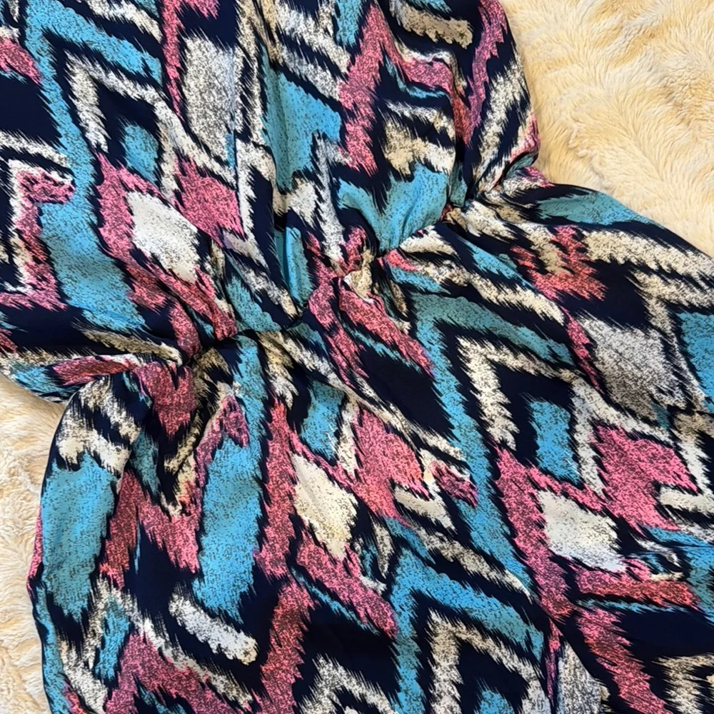 Colorful Zigzag Patterned Romper